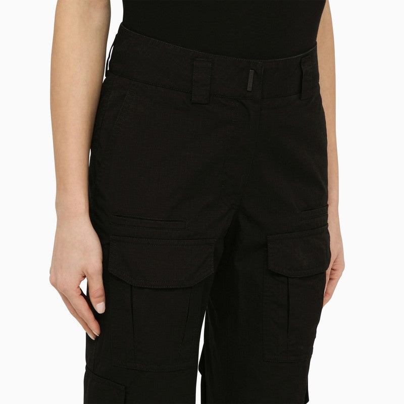 Givenchy Black Cotton Cargo Trousers Women