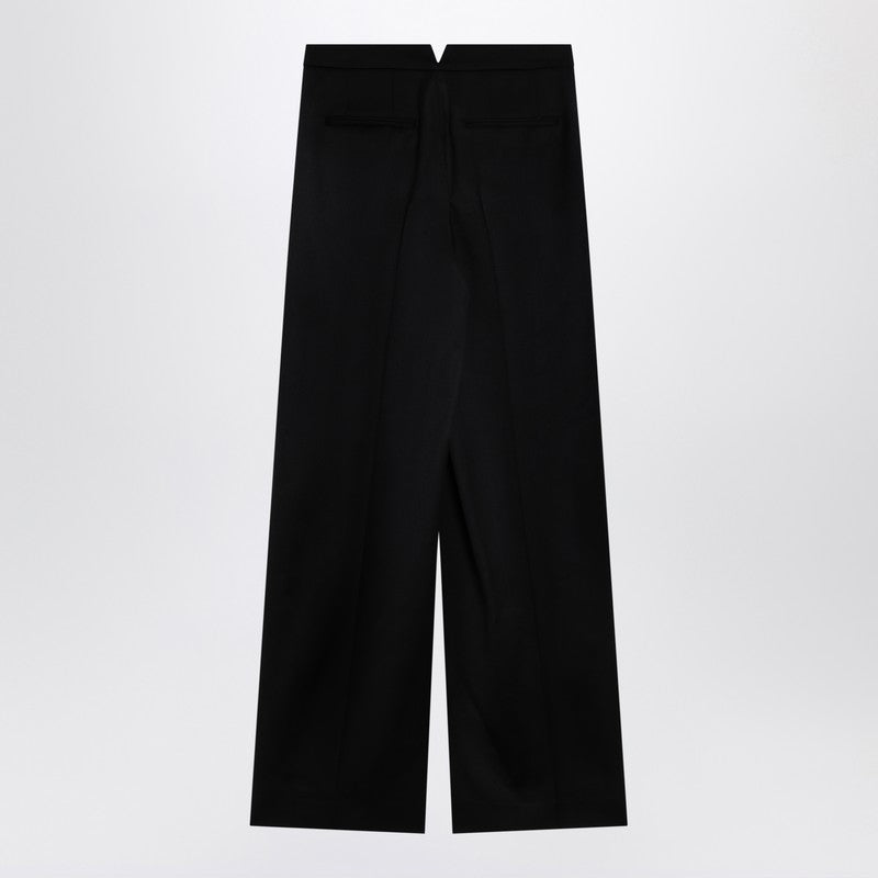 Givenchy Black Wool Wide Trousers Women