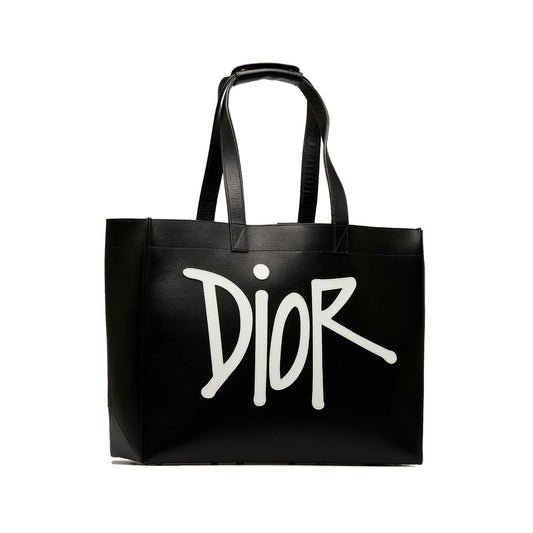 DIOR x Stussy Large Logo Applique Tote Tote Bag