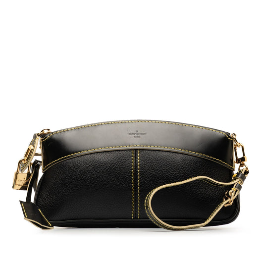 Black Louis Vuitton Suhali Lockit Clutch