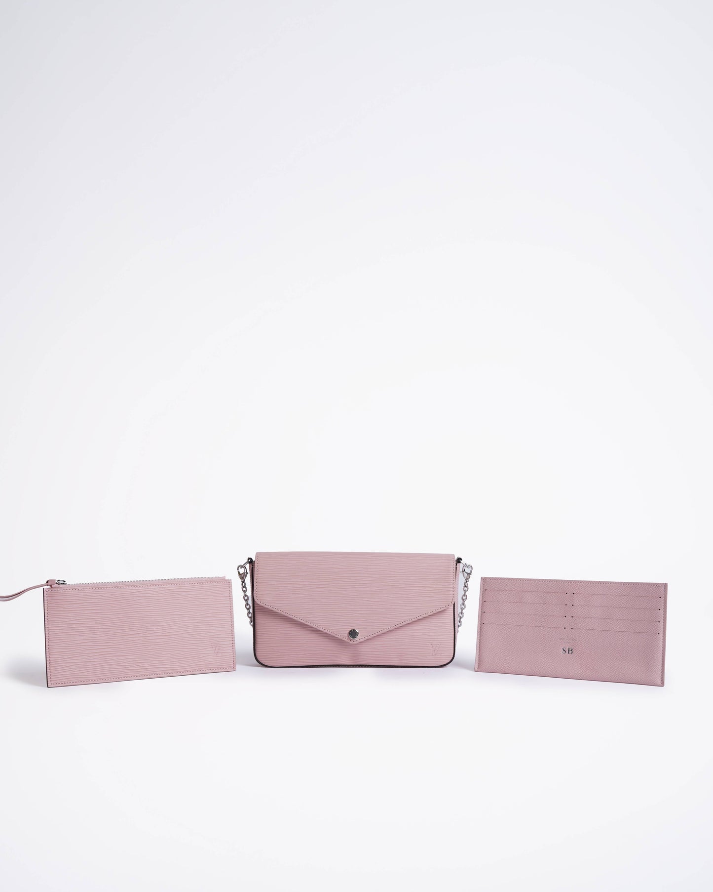Louis vuitton rose ballerine felicie in epi leather crossbody bag