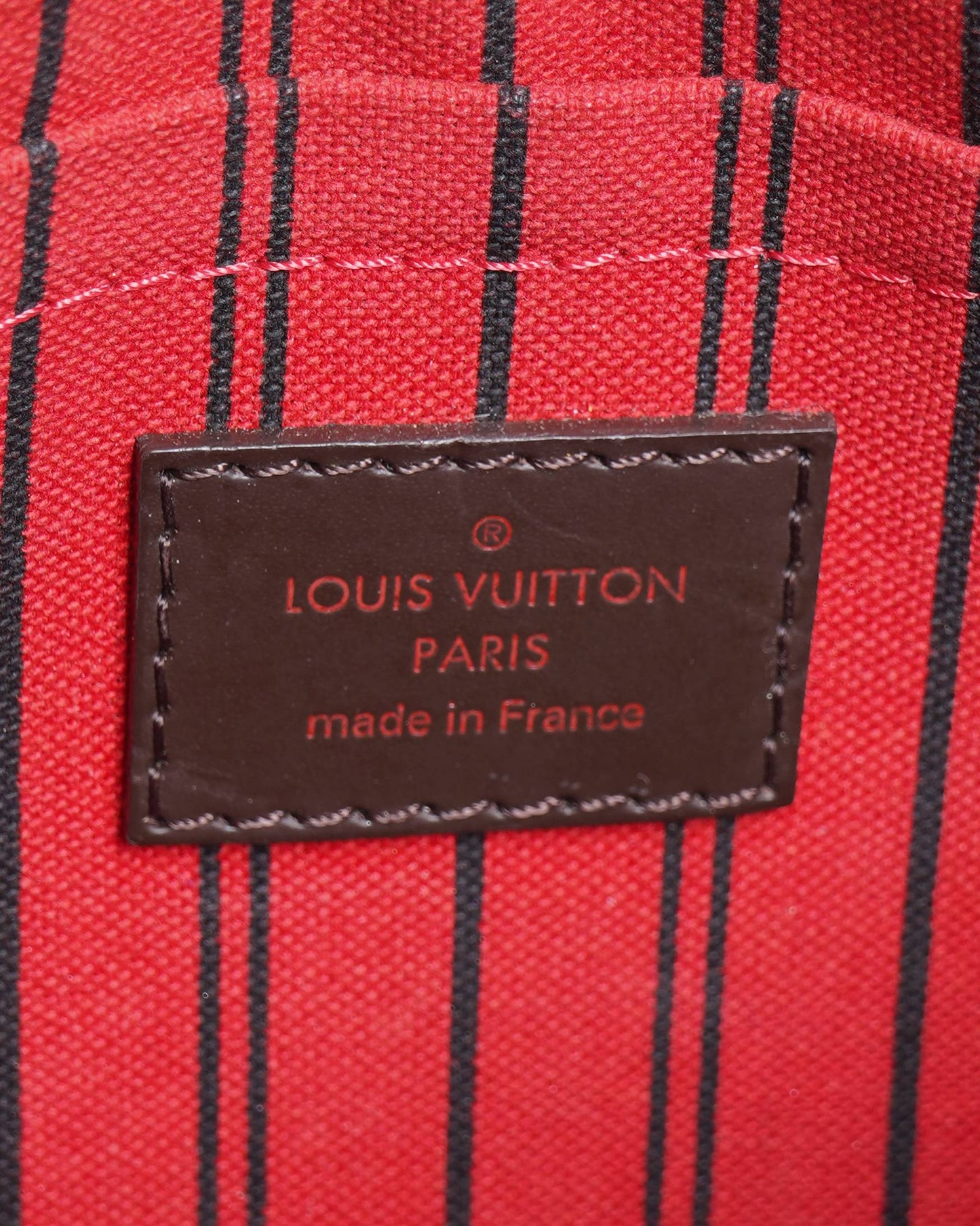 Louis Vuitton Damier Ebene Neverfull Pouch Wristlet