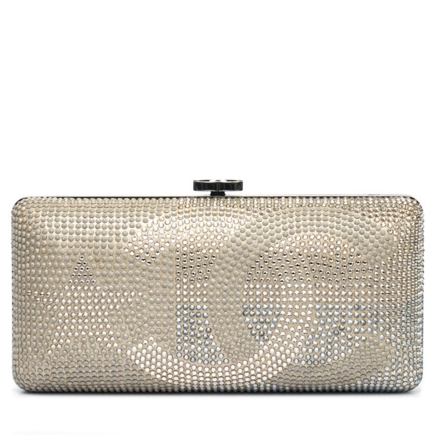 Top Quality Chanel Metallized Lambskin Embellished with Strass Paris-Dallas Clutch