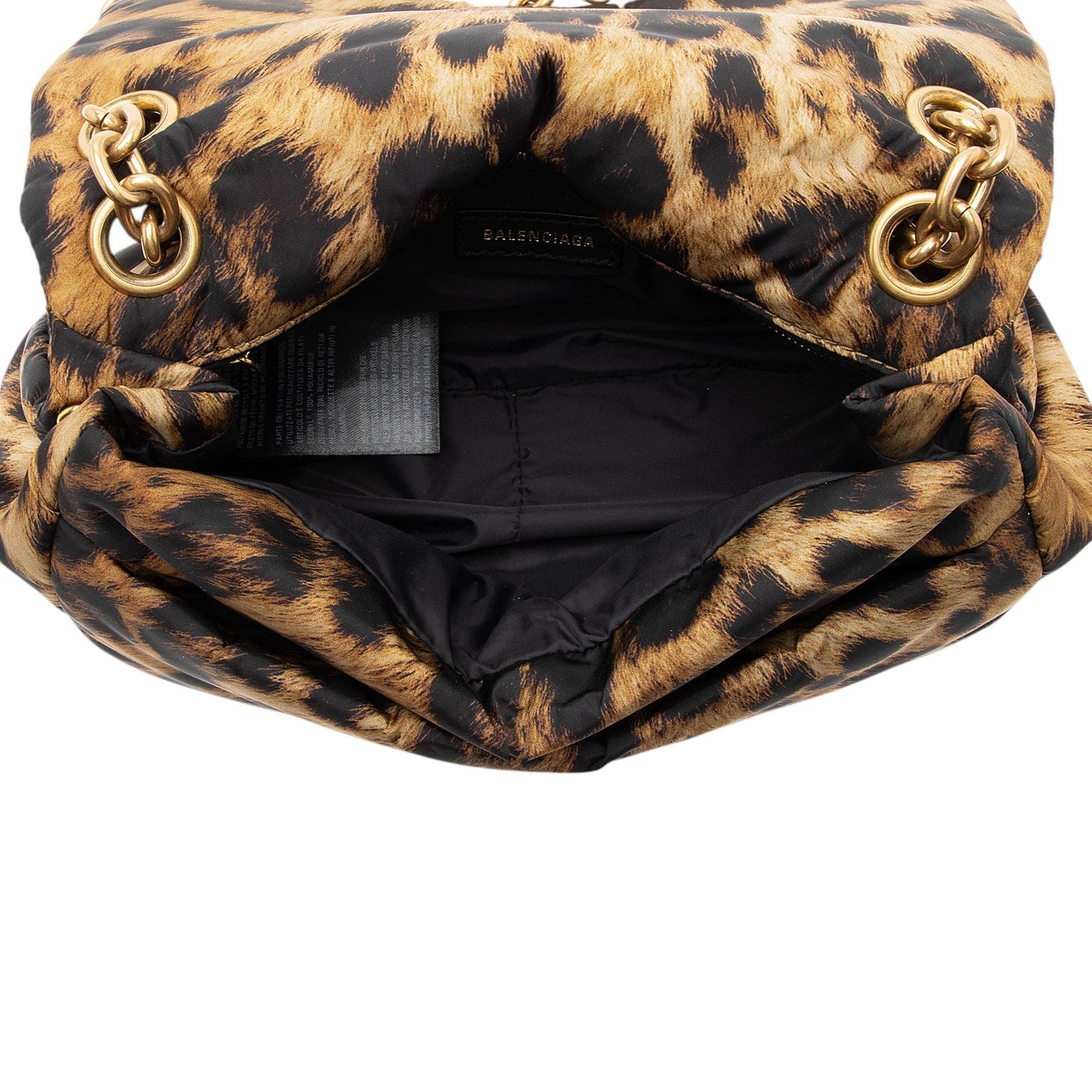 Luxury Balenciaga  Nylon Leopard Monaco Mini Shoulder Bag (SHF-WvmJR1)