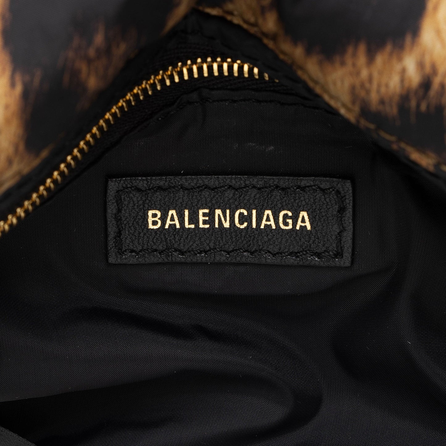 Luxury Balenciaga  Nylon Leopard Monaco Mini Shoulder Bag (SHF-WvmJR1)