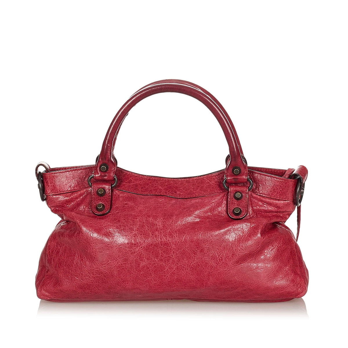 Luxury Balenciaga  Motocross Classic First Leather Satchel (SHG-22045)