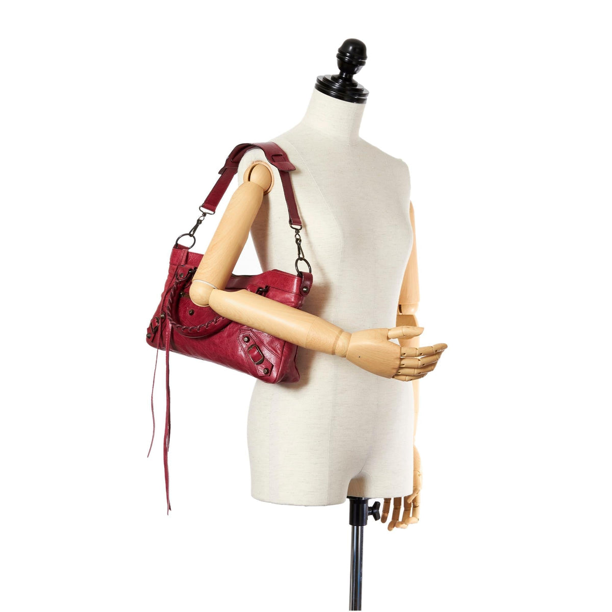 Luxury Balenciaga  Motocross Classic First Leather Satchel (SHG-22045)