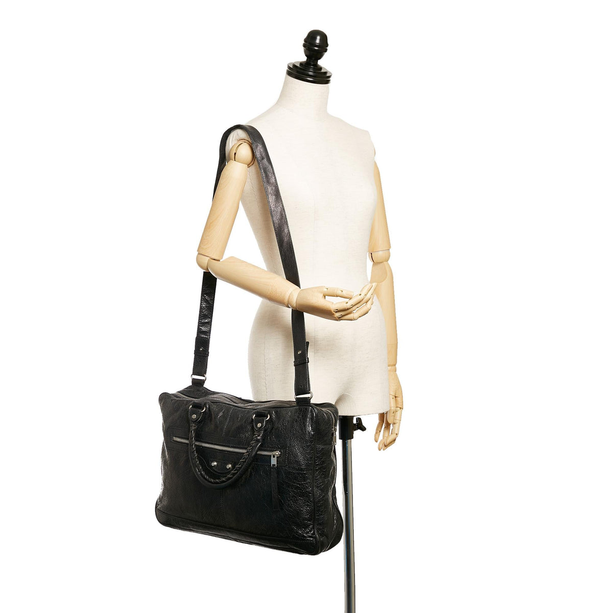 Luxury Balenciaga  Motocross Classic Mini Folder Business Bag (SHG-27018)