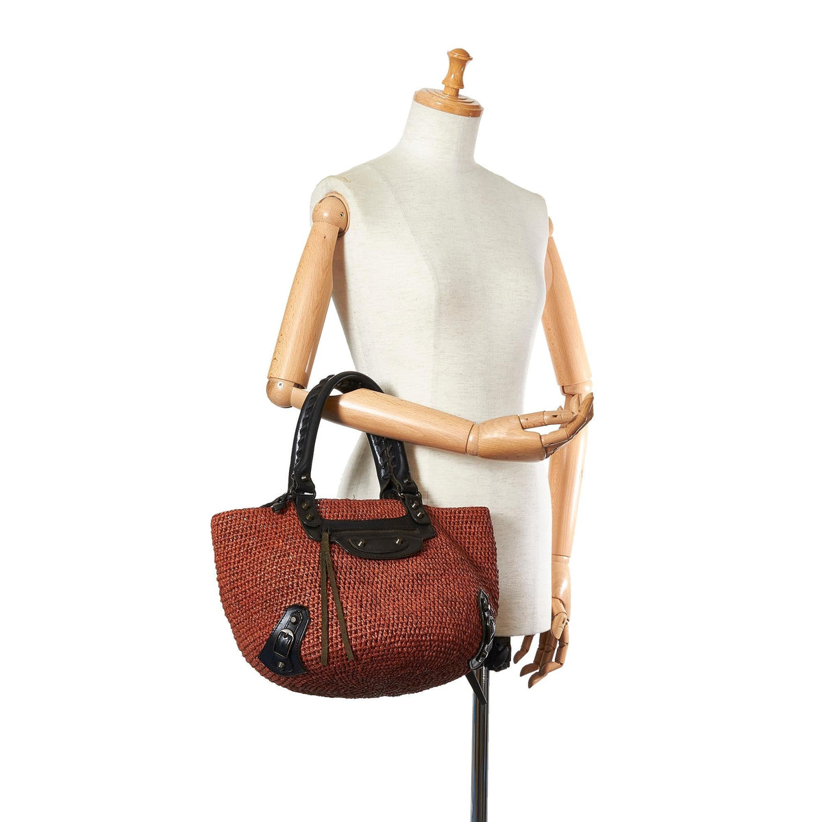 Luxury Balenciaga  Motocross Classic Panier Basket Bag (SHG-26305)