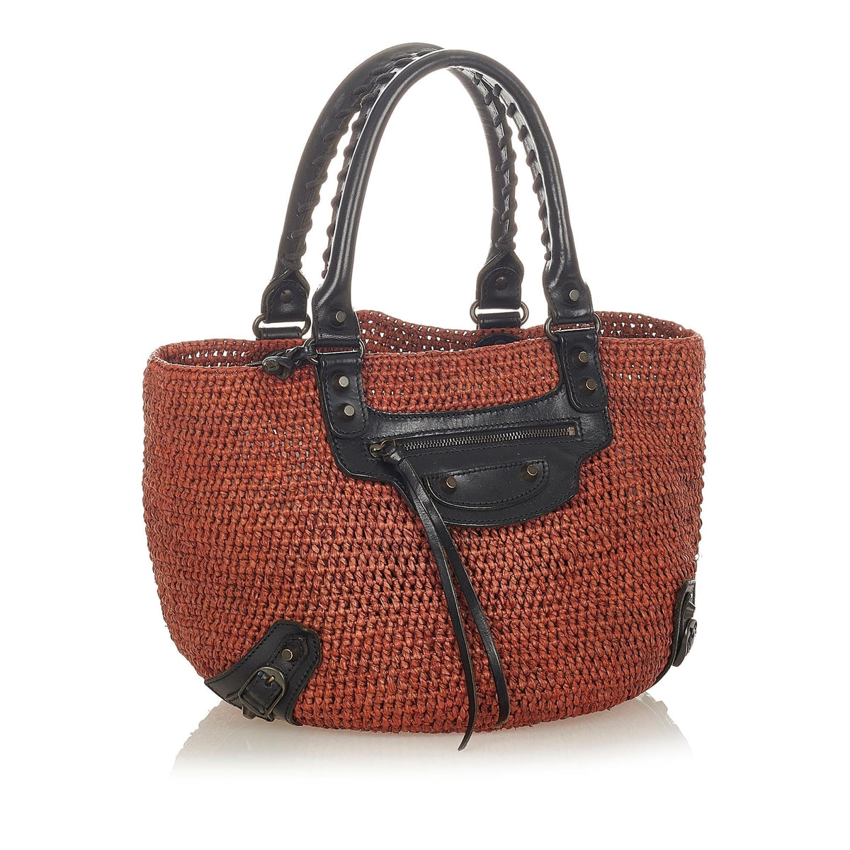 Luxury Balenciaga  Motocross Classic Panier Basket Bag (SHG-26305)