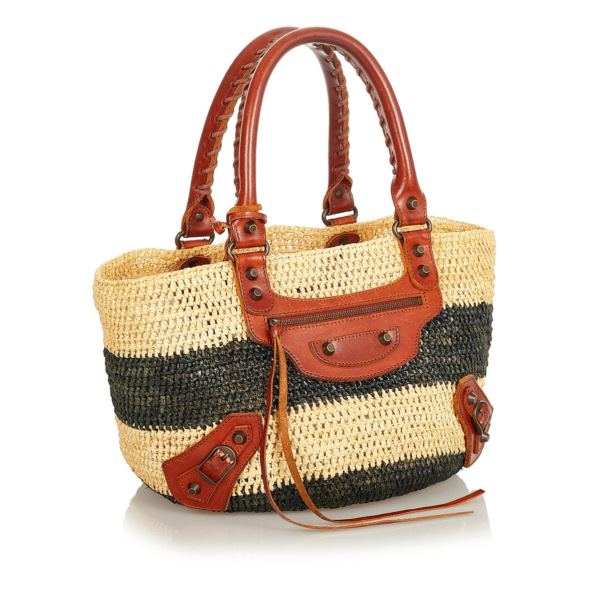 Luxury Balenciaga  Motocross Classic Panier Basket Bag (SHG-26429)