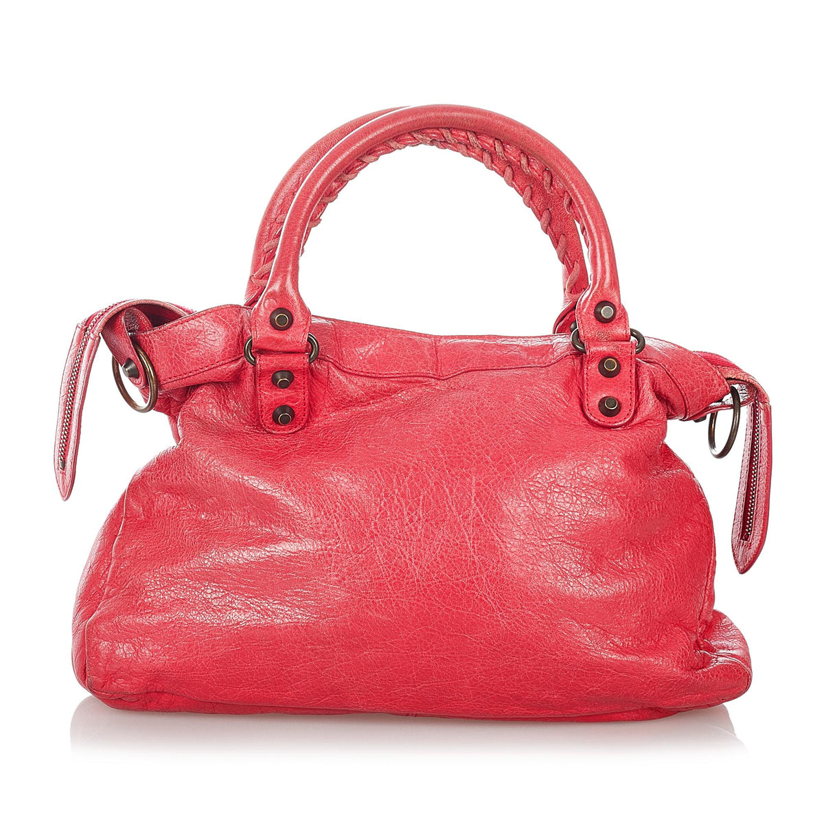 Luxury Balenciaga  Motocross Classic Town Leather Satchel (SHG-26839)