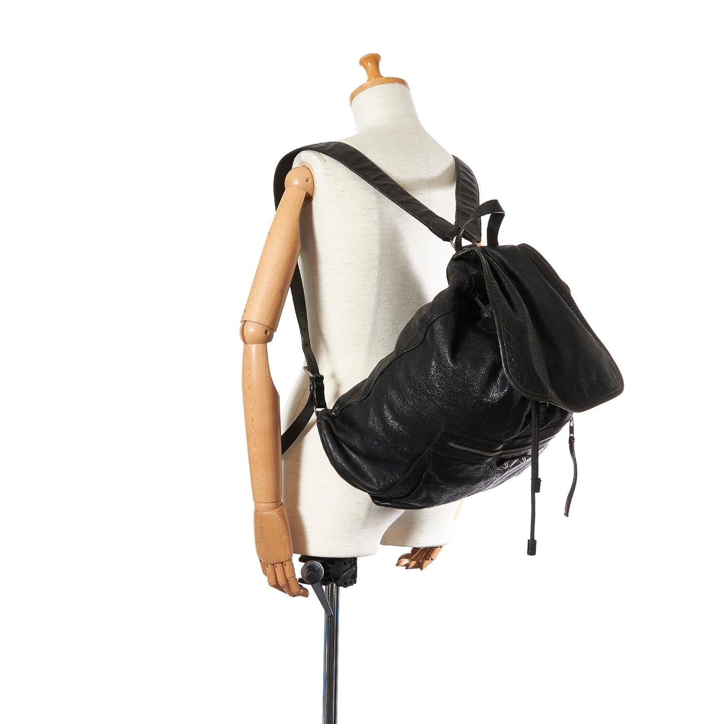 Luxury Balenciaga  Motocross Classic Traveler S Leather Backpack (SHG-26426)