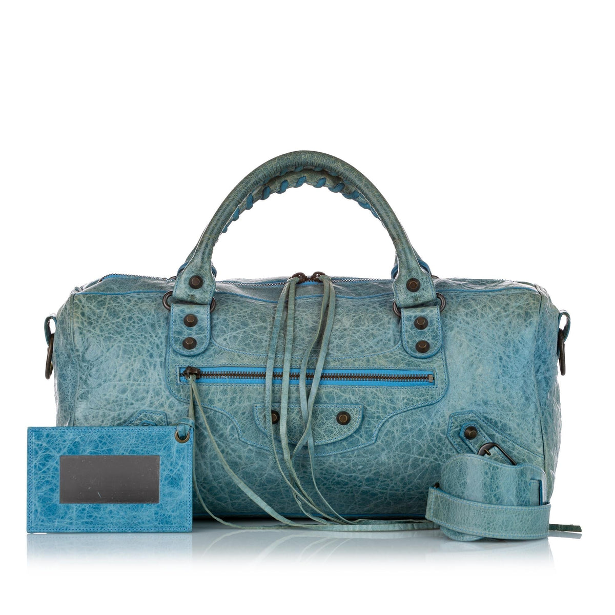 Luxury Balenciaga  Motocross Classic Twiggy Leather Satchel (SHG-25999)