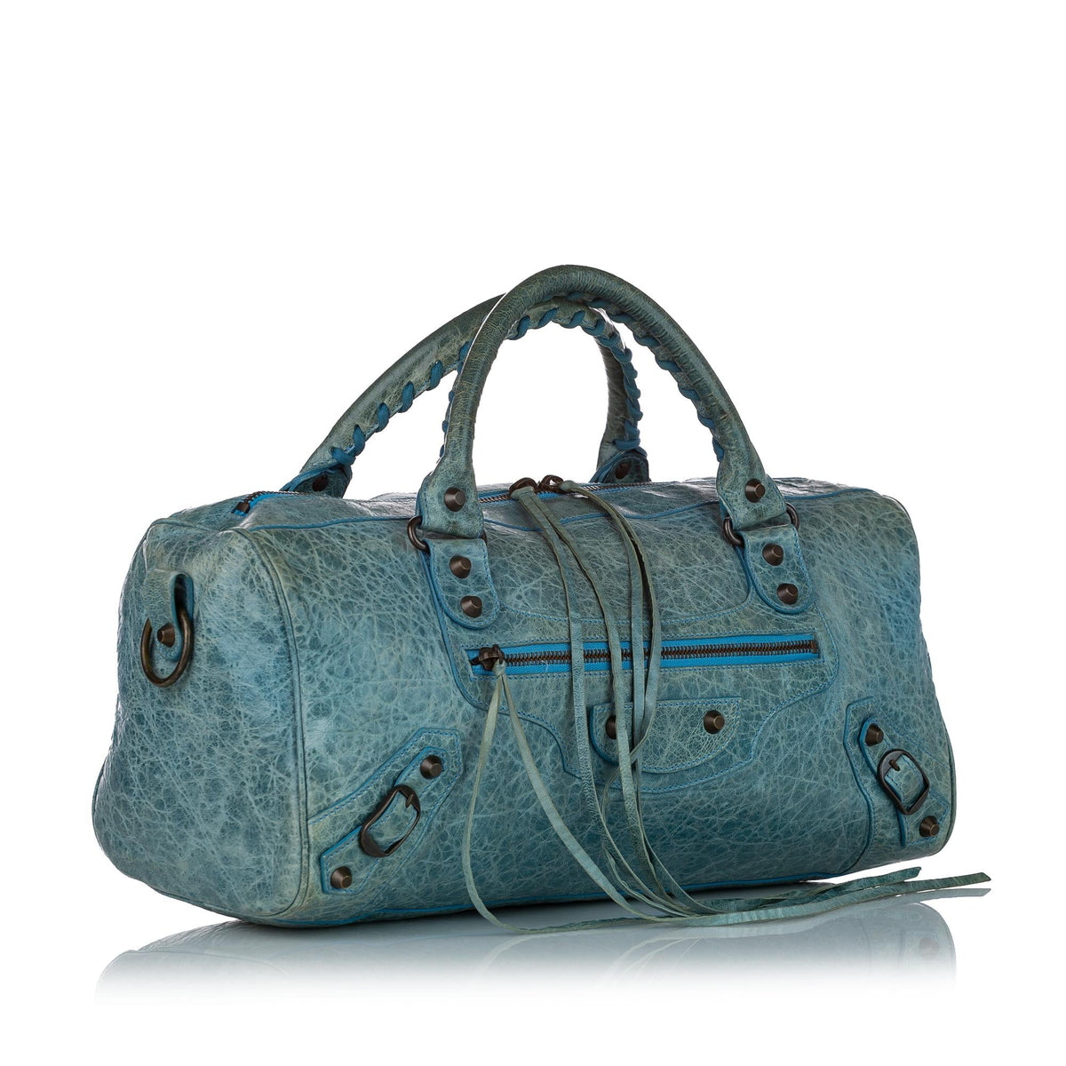 Luxury Balenciaga  Motocross Classic Twiggy Leather Satchel (SHG-25999)