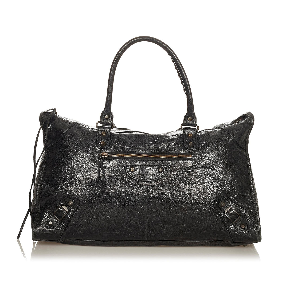 Luxury Balenciaga  Motocross Classic Work Lambskin Leather Handbag (SHG-26627)