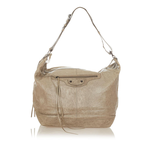 Luxury Balenciaga  Motocross Courier Leather Shoulder Bag (SHG-26687)