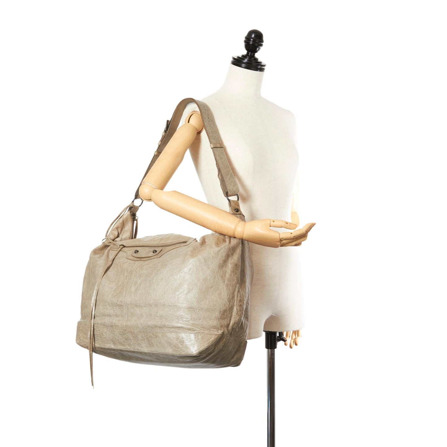 Luxury Balenciaga  Motocross Courier Leather Shoulder Bag (SHG-26687)