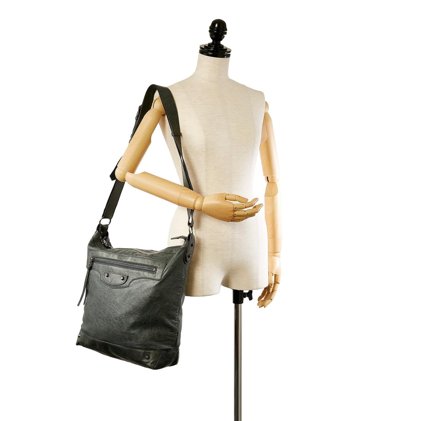 Luxury Balenciaga  Motocross Day Leather Crossbody Bag (SHG-23541)