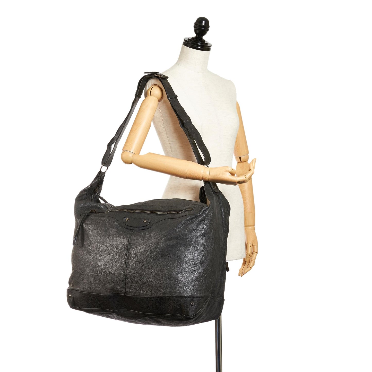 Luxury Balenciaga  Motocross Day Leather Shoulder Bag (SHG-26859)