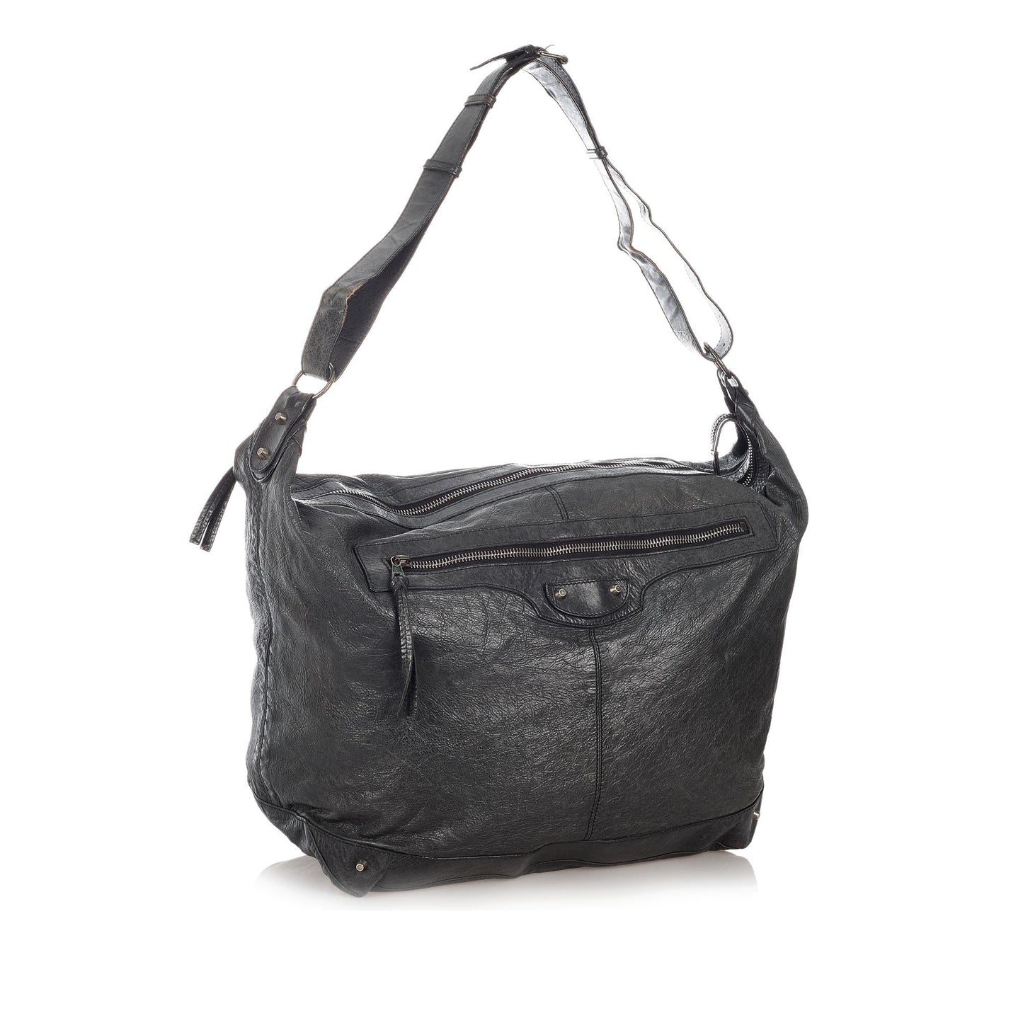 Luxury Balenciaga  Motocross Day Leather Shoulder Bag (SHG-26859)