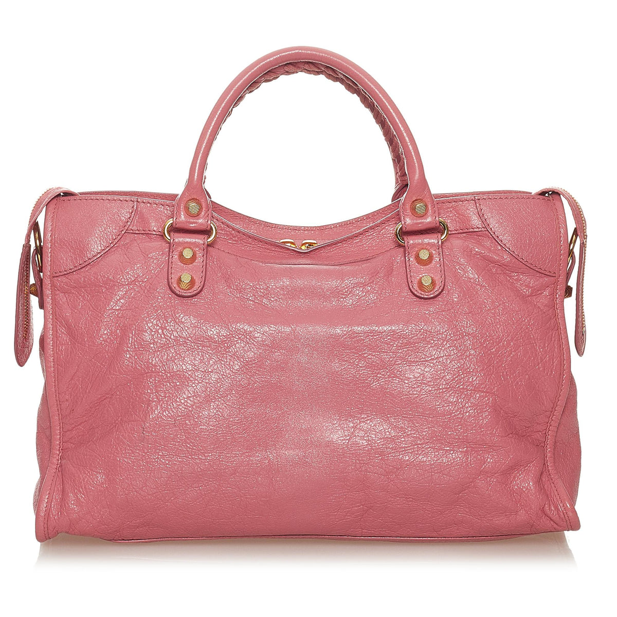 Luxury Balenciaga  Motocross Giant 12 City Lambskin Leather Satchel (SHG-27444)