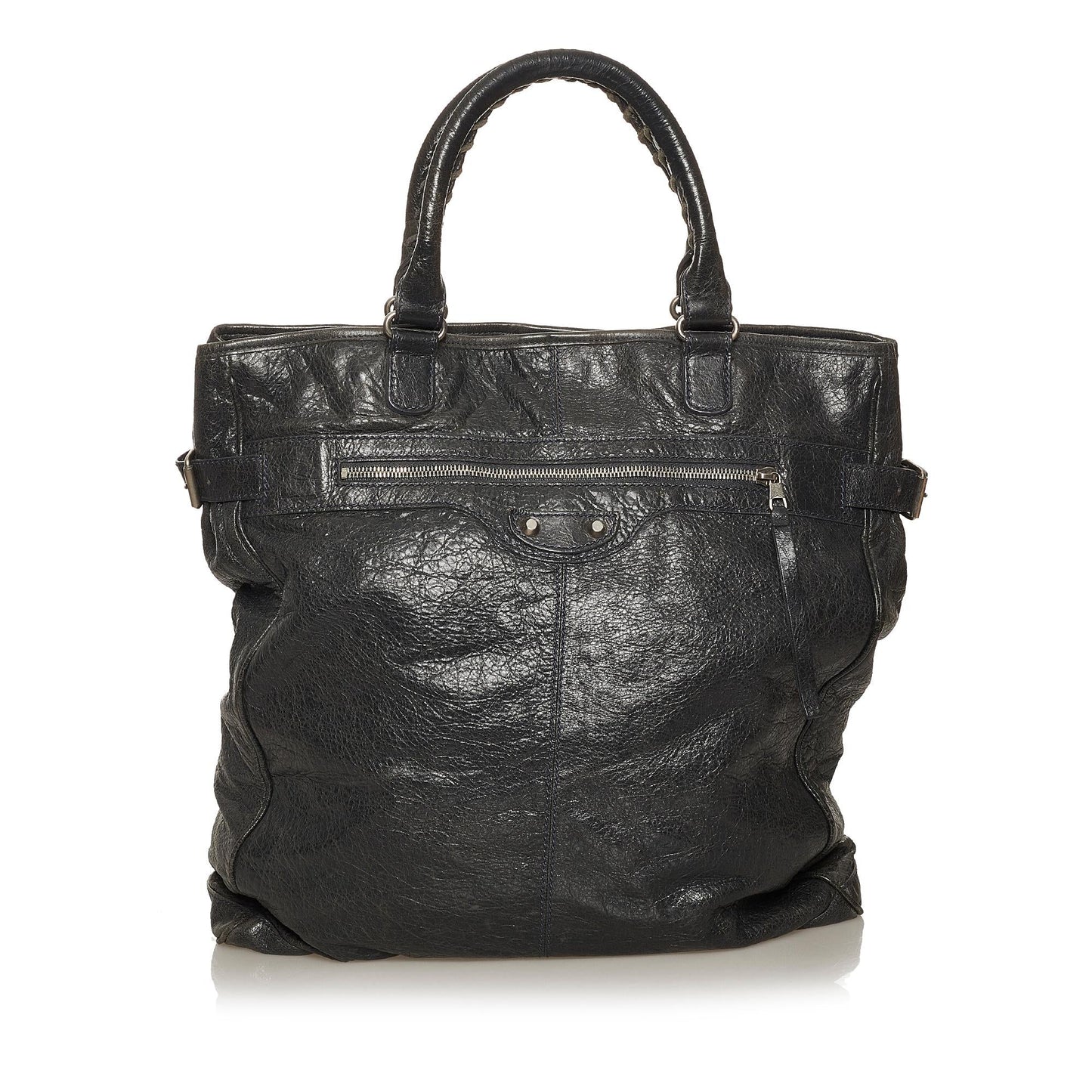 Luxury Balenciaga  Motocross Hexagon Lambskin Leather Tote Bag (SHG-28781)