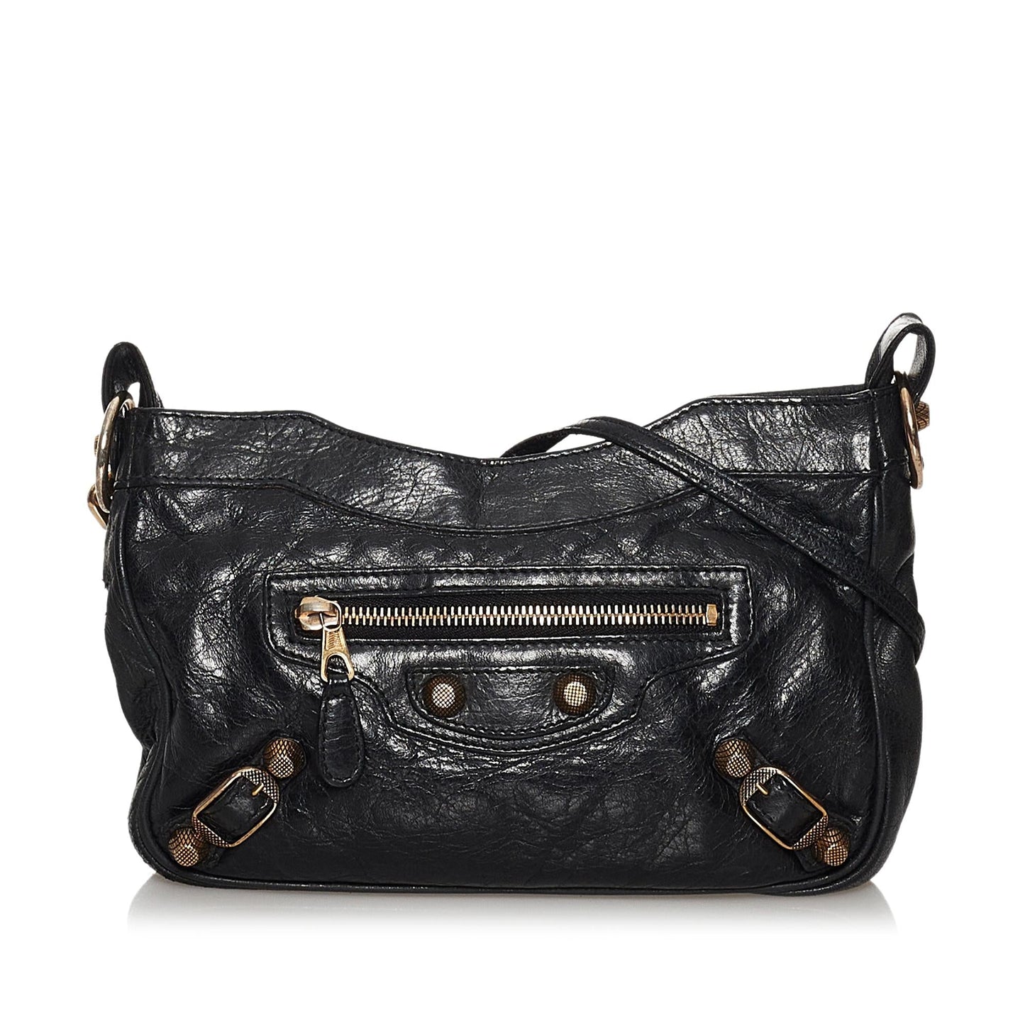 Luxury Balenciaga  Motocross Hip Giant 12 Lambskin Leather Crossbody Bag (SHG-30689)