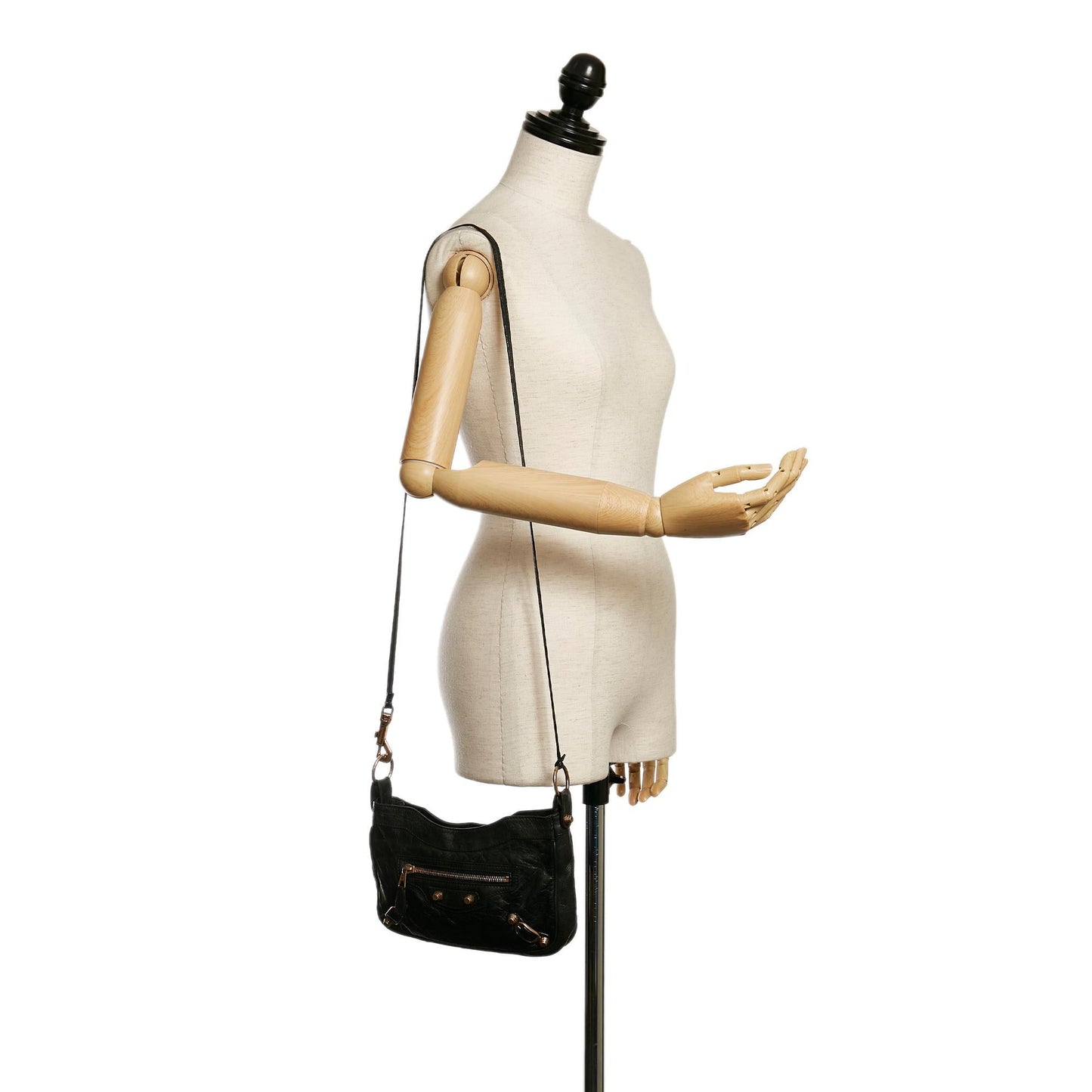 Luxury Balenciaga  Motocross Hip Giant 12 Lambskin Leather Crossbody Bag (SHG-30689)