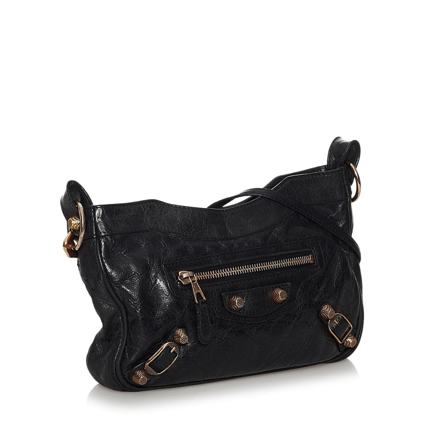 Luxury Balenciaga  Motocross Hip Giant 12 Lambskin Leather Crossbody Bag (SHG-30689)