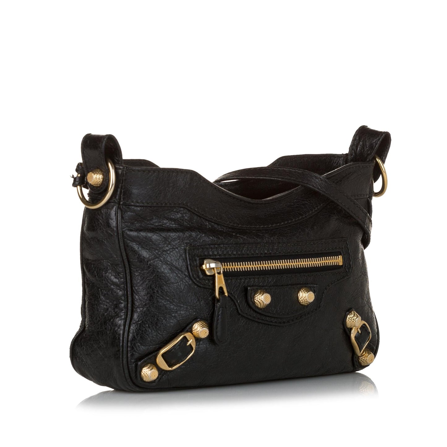 Luxury Balenciaga  Motocross Hip Giant 21 Leather Crossbody Bag (SHG-34159)