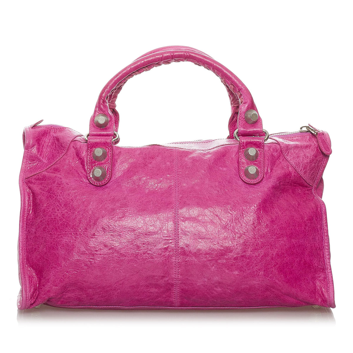 Luxury Balenciaga  Motocross Leather Giant Brogues Work Bag (SHG-28227)
