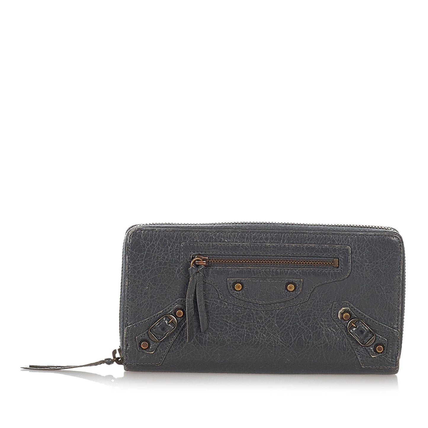 Luxury Balenciaga  Motocross Leather Wallet (SHG-26769)
