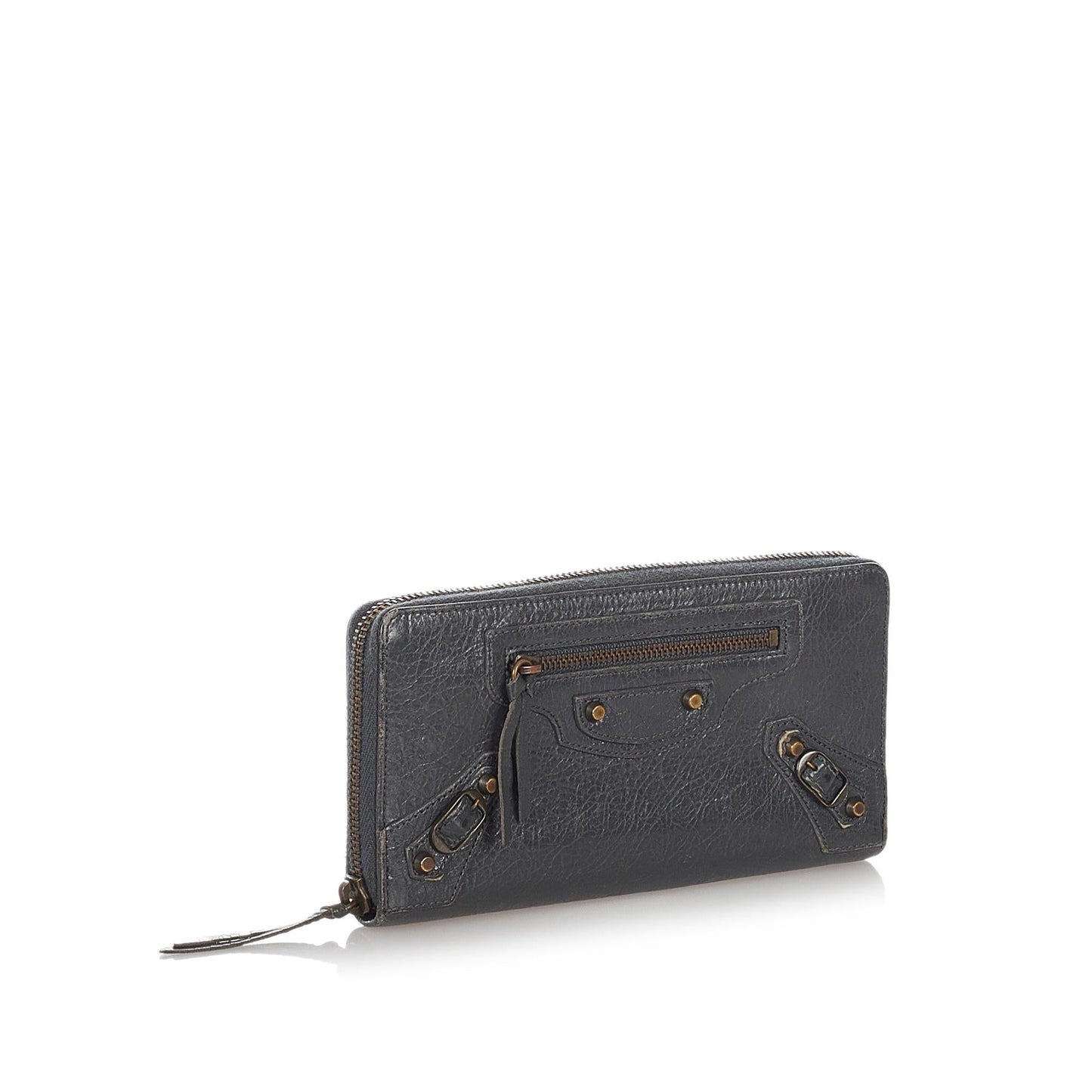 Luxury Balenciaga  Motocross Leather Wallet (SHG-26769)