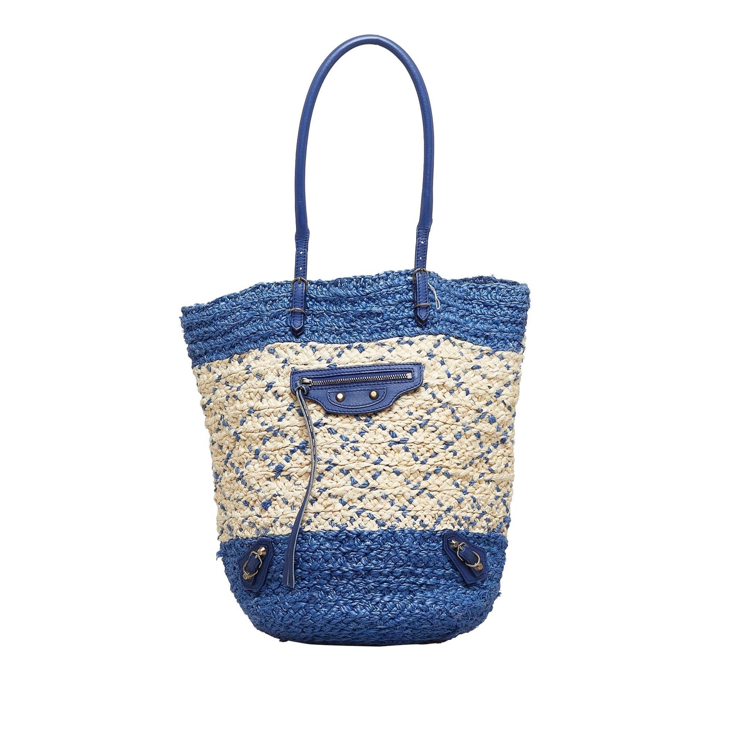 Luxury Balenciaga  Motocross Panier Raffia Tote (SHG-Rpvzcu)