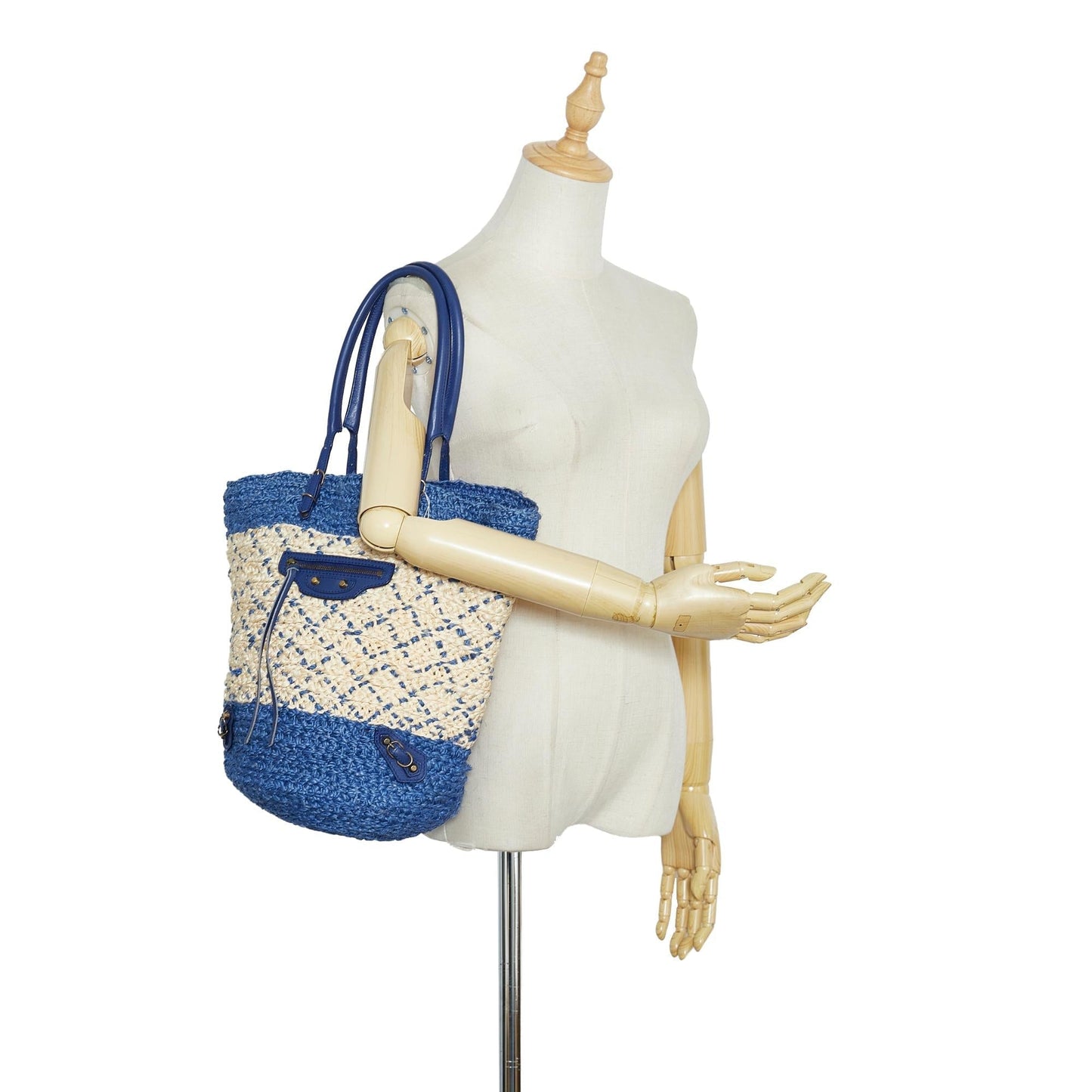 Luxury Balenciaga  Motocross Panier Raffia Tote (SHG-Rpvzcu)