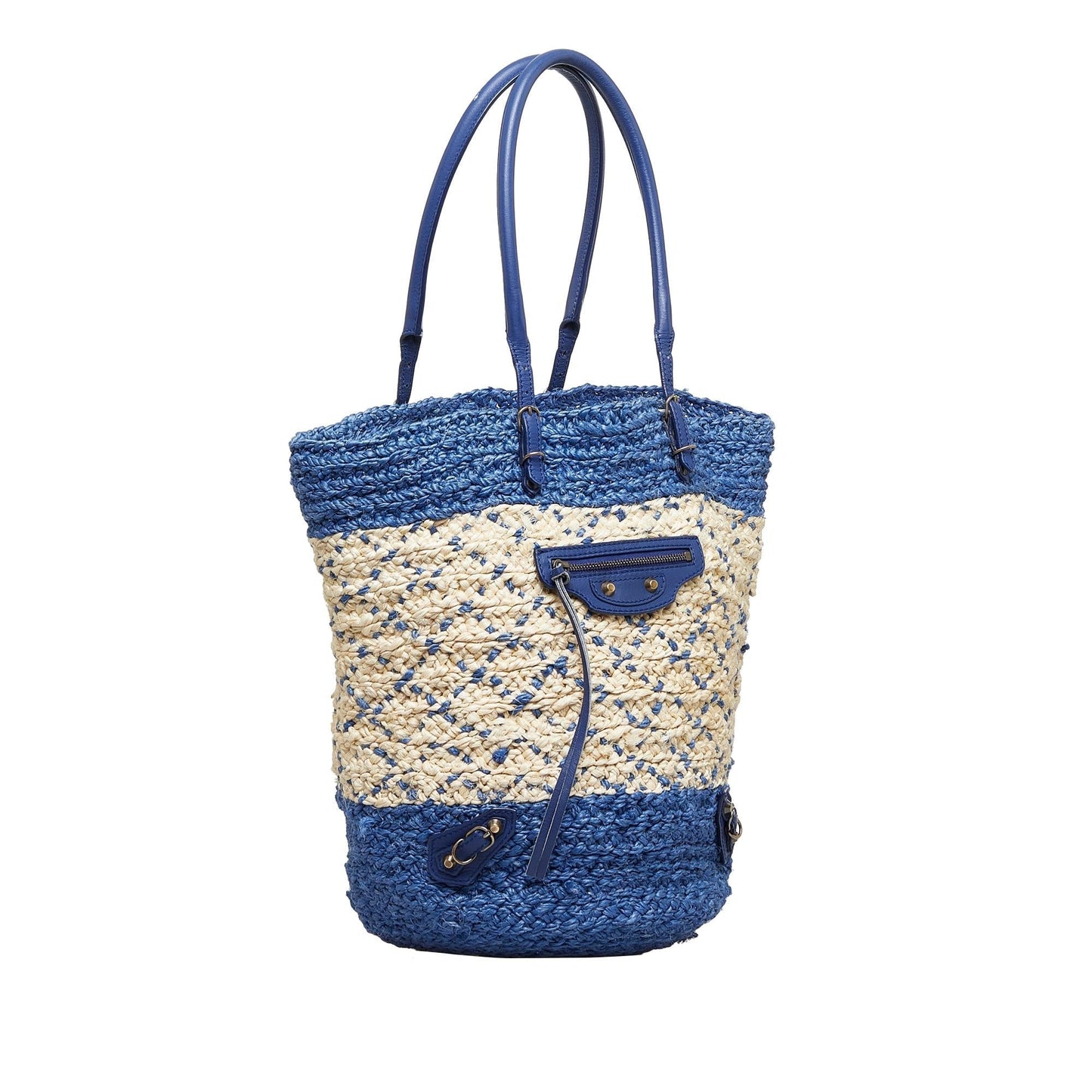 Luxury Balenciaga  Motocross Panier Raffia Tote (SHG-Rpvzcu)