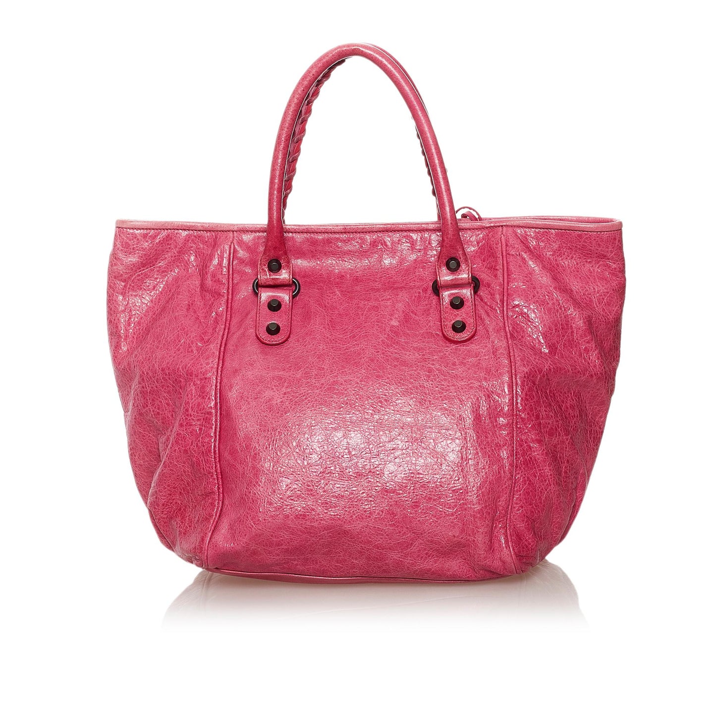 Luxury Balenciaga  Motocross Sunday Leather Tote Bag (SHG-33255)