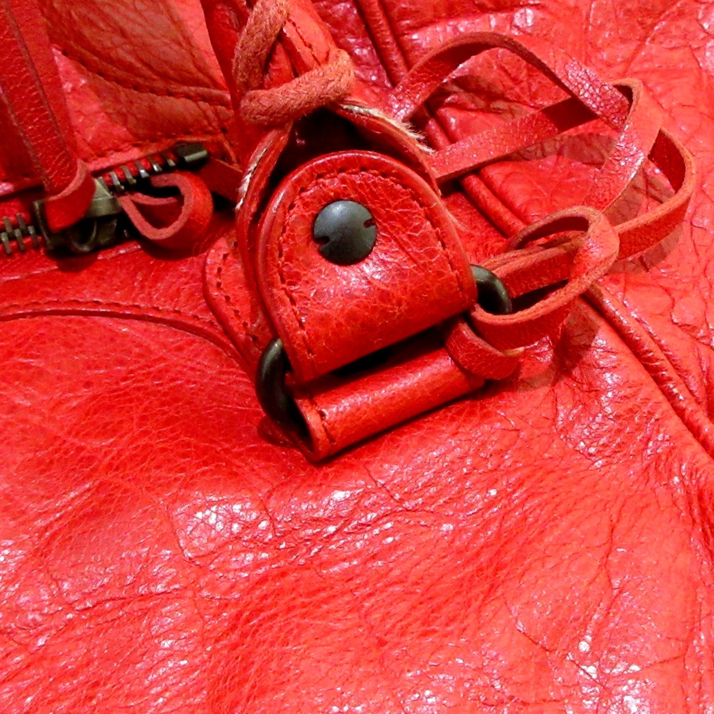 Luxury Balenciaga  Motocross Sunday Leather Tote Bag (SHG-36401)