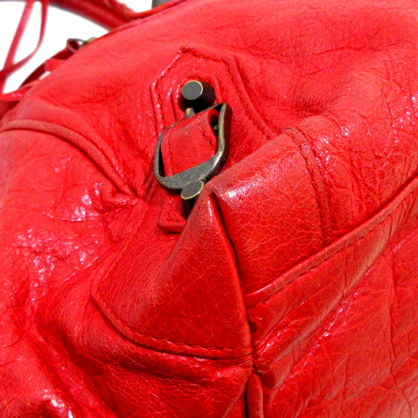 Luxury Balenciaga  Motocross Sunday Leather Tote Bag (SHG-36401)