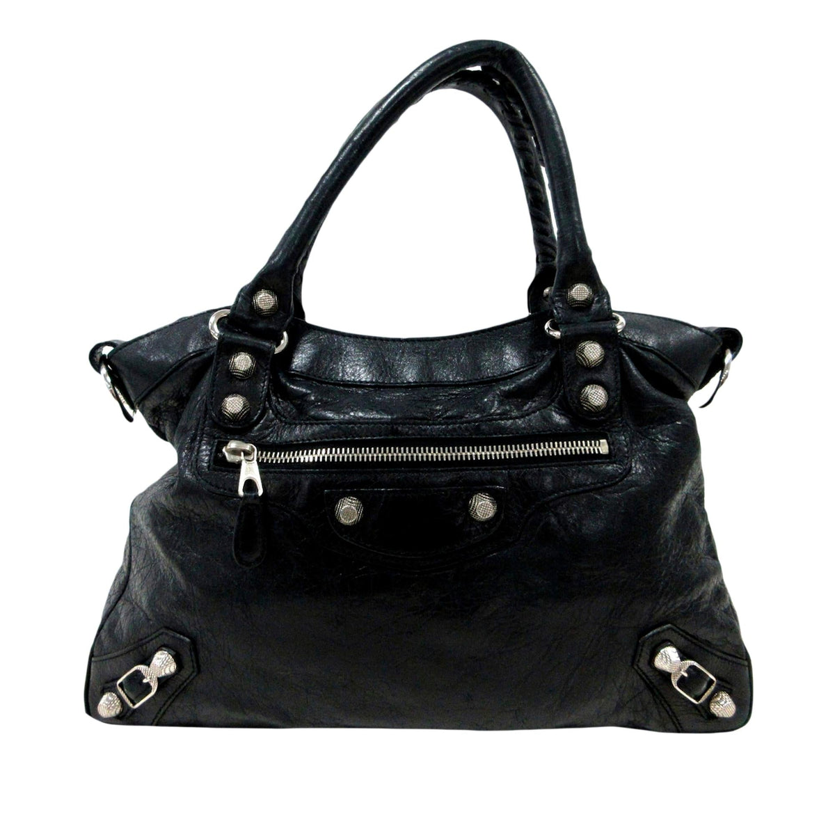Luxury Balenciaga  Motocross Town Giant Leather Handbag (SHG-29337)
