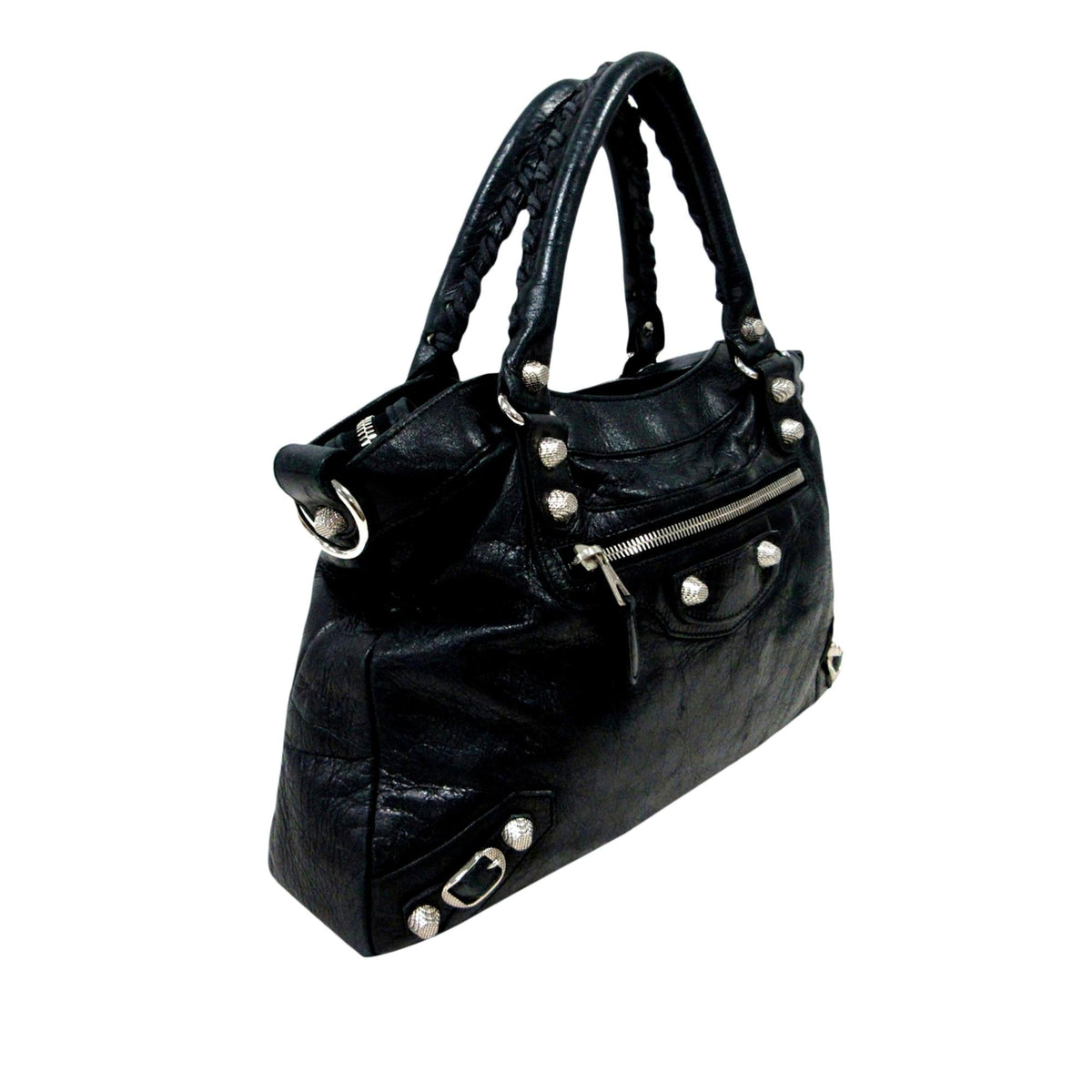 Luxury Balenciaga  Motocross Town Giant Leather Handbag (SHG-29337)