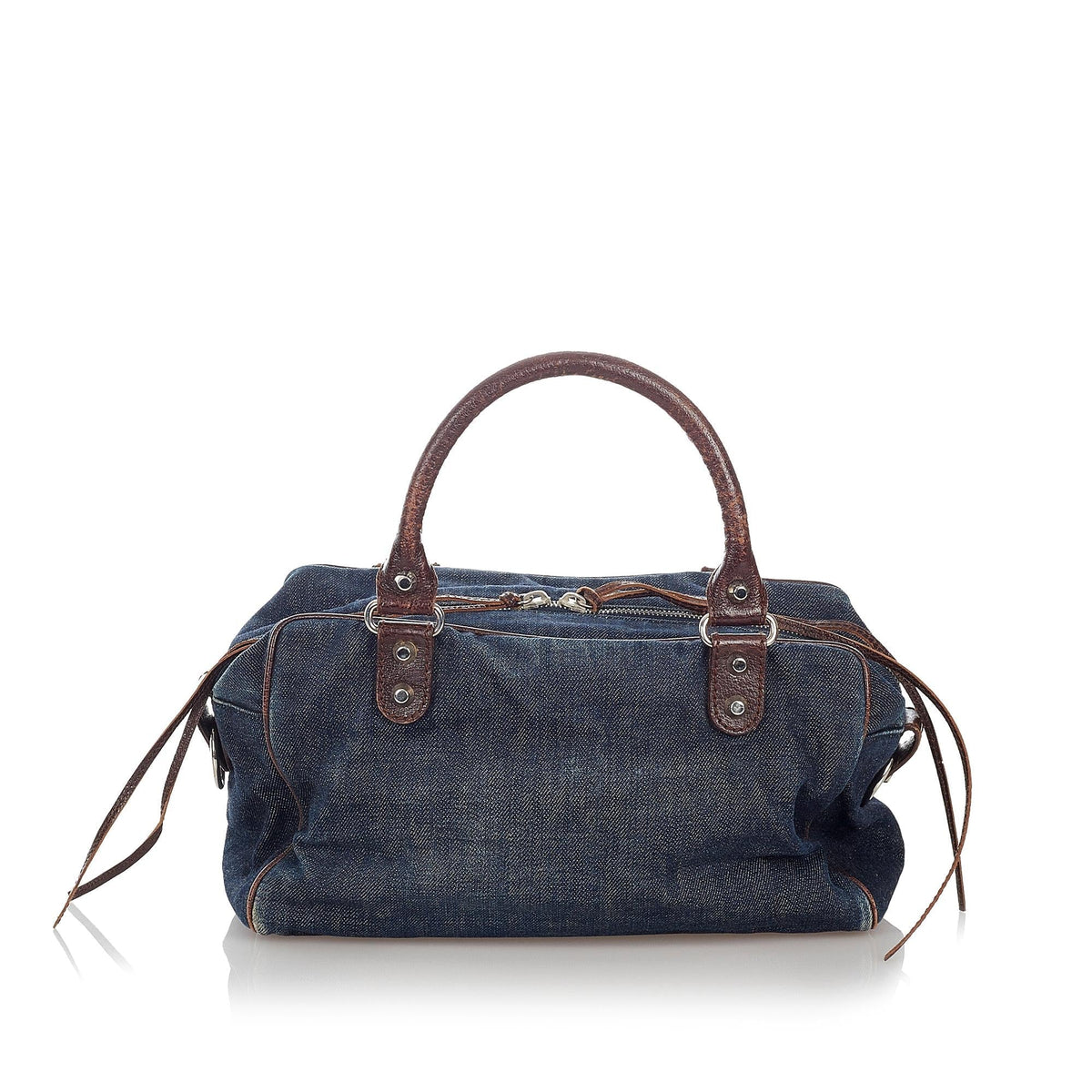 Luxury Balenciaga  Motocross Twiggy Denim Handbag (SHG-27194)