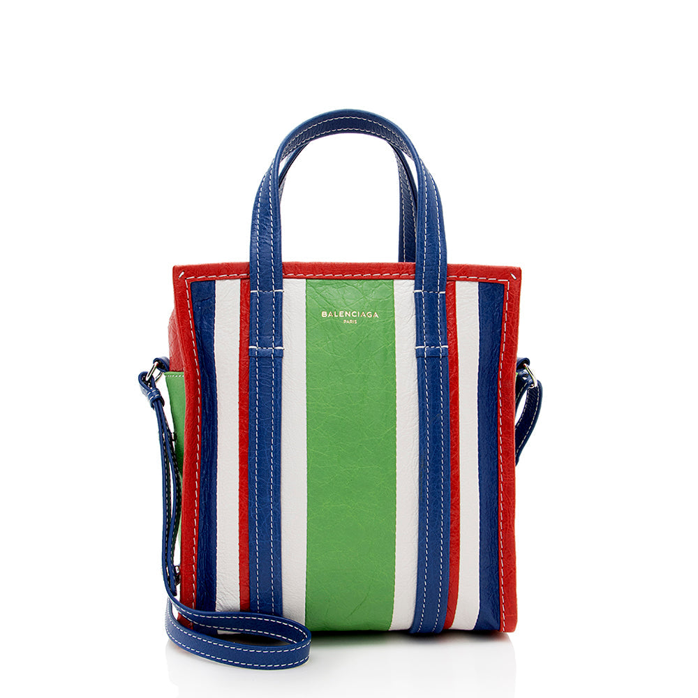 Luxury Balenciaga  Multicolor Agneau Bazar XS Shopper Tote (SHF-17807)