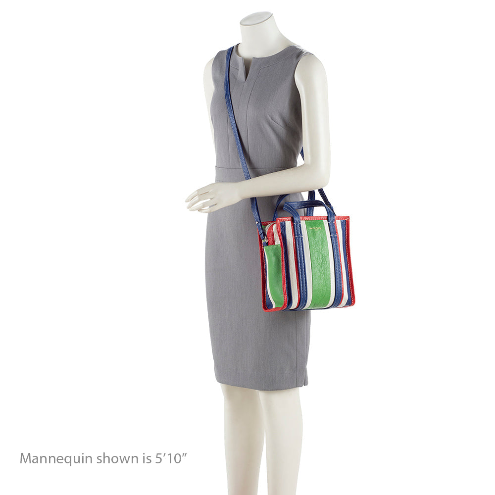 Luxury Balenciaga  Multicolor Agneau Bazar XS Shopper Tote (SHF-17807)