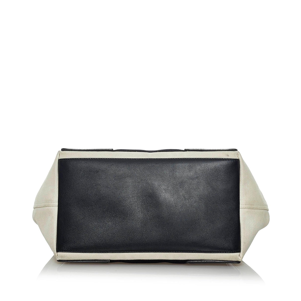 Luxury Balenciaga  Navy Cabas Canvas Handbag (SHG-33816)