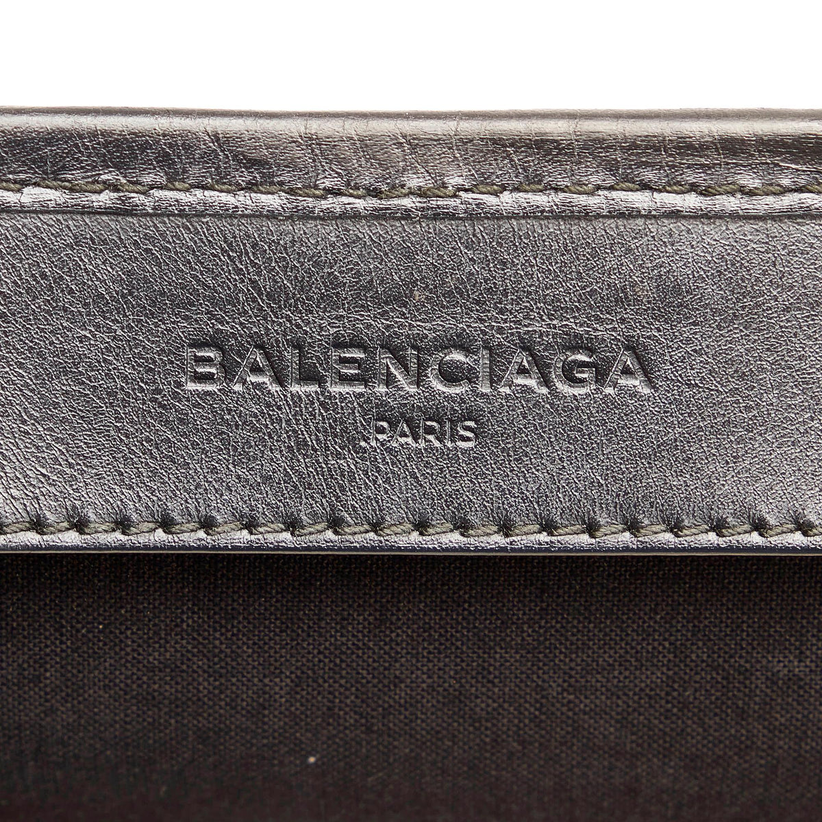 Luxury Balenciaga  Navy Cabas Canvas Handbag (SHG-33816)