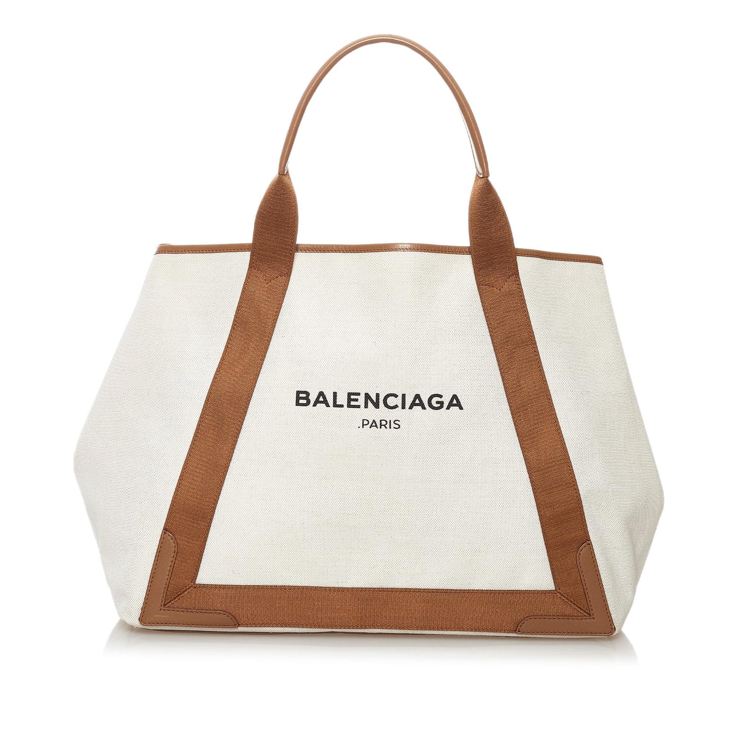 Luxury Balenciaga  Navy Cabas Canvas Tote Bag (SHG-32636)