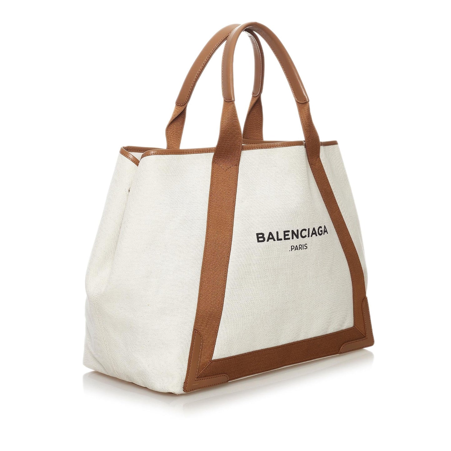 Luxury Balenciaga  Navy Cabas Canvas Tote Bag (SHG-32636)