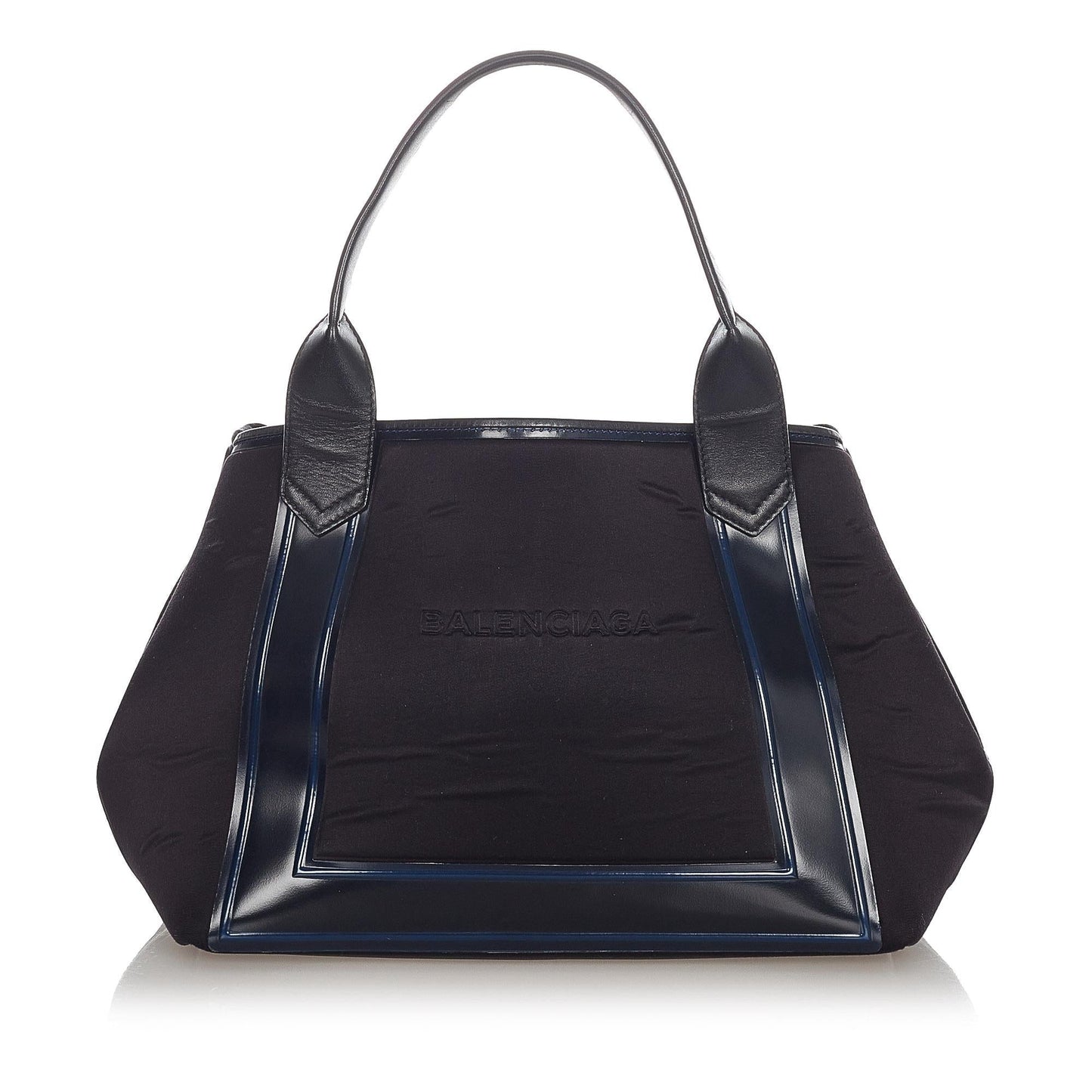 Luxury Balenciaga  Navy Cabas S Canvas Tote Bag (SHG-22964)